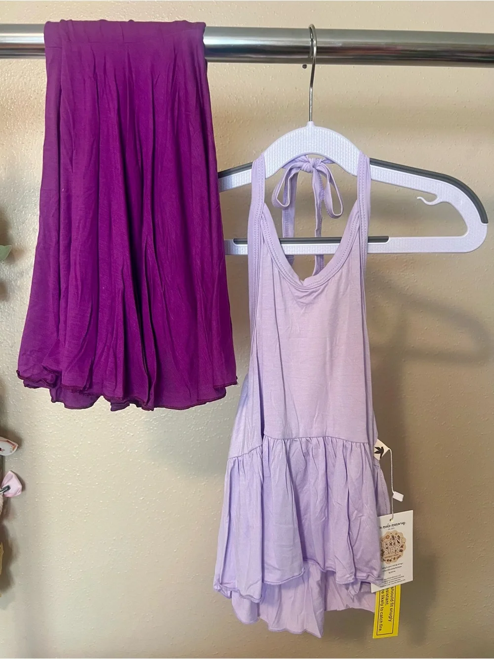 5/6 Little Bird Bamboo Halter Tank & Flare Leggings